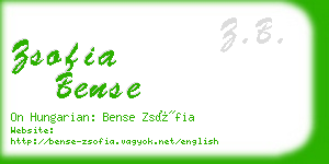 zsofia bense business card